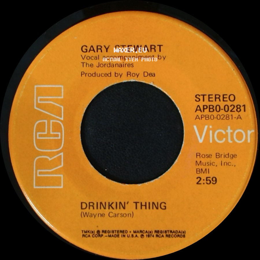 Gary Stewart - Drinkin' Thing / I See The Want To In Your Eyes side A