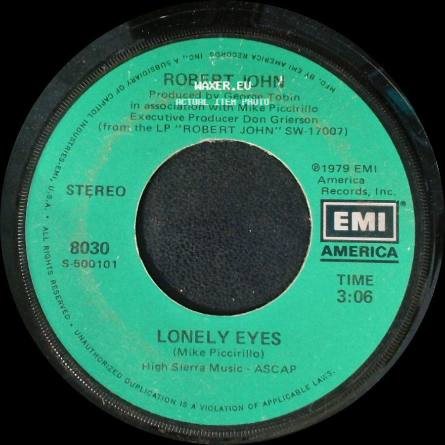 Robert John - Lonely Eyes / Dance The Night Away side A