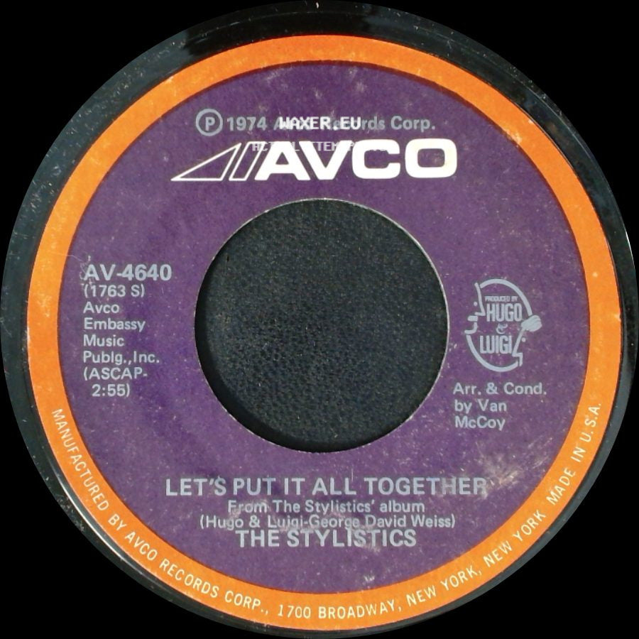 The Stylistics - I Take It Out On You / Let's Put It All Together side B