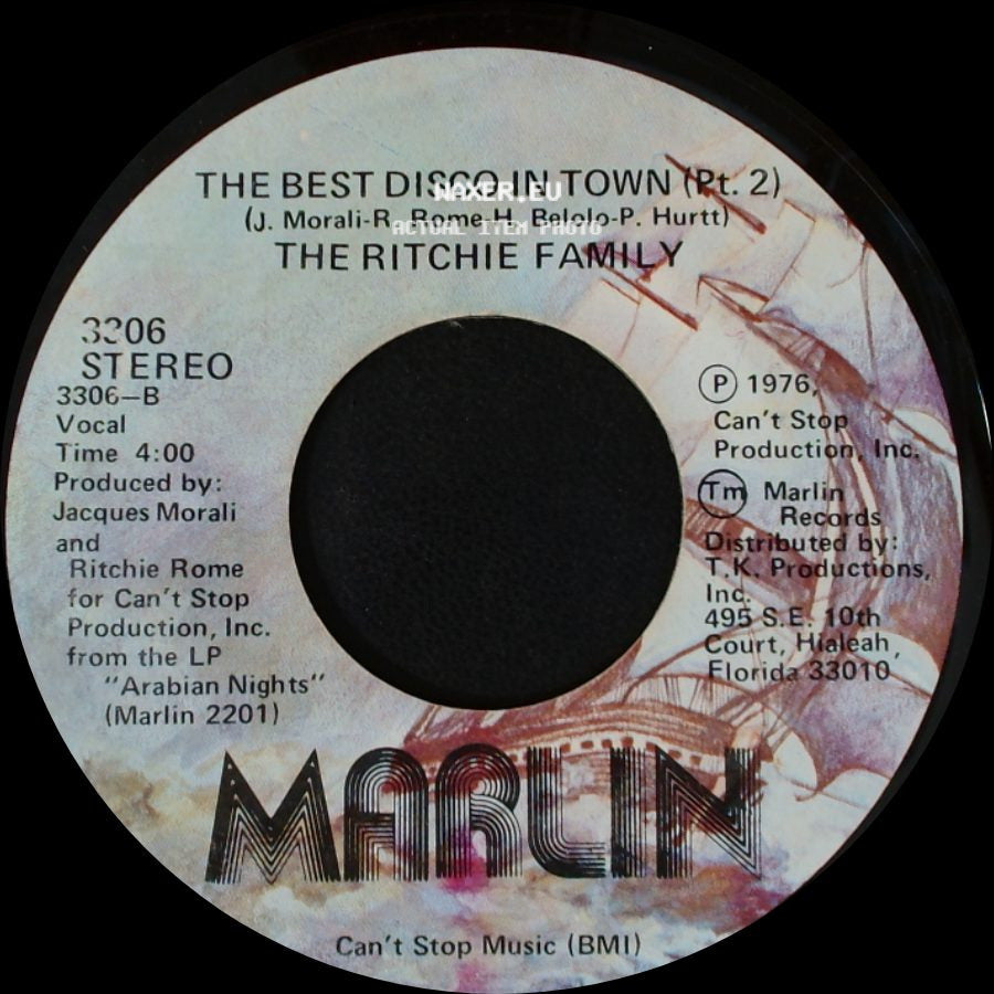 The Ritchie Family - The Best Disco In Town (Pt. 2) / The Best Disco In Town side A