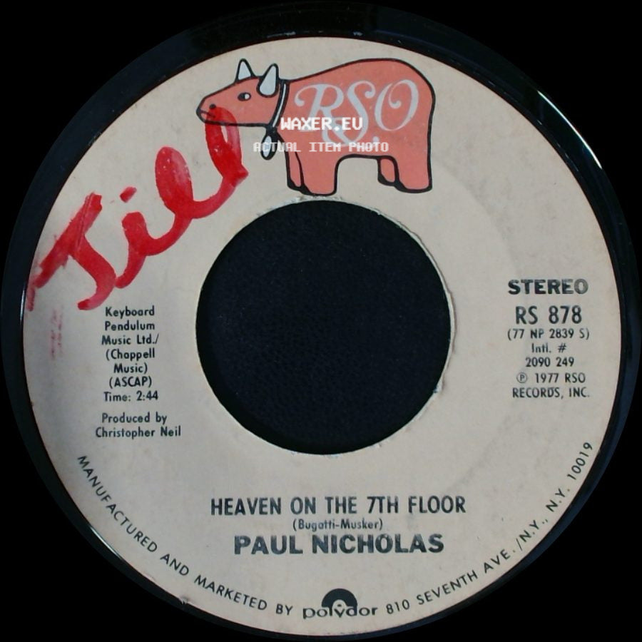 Paul Nicholas - Do You Want My Love / Heaven On The 7Th Floor side B