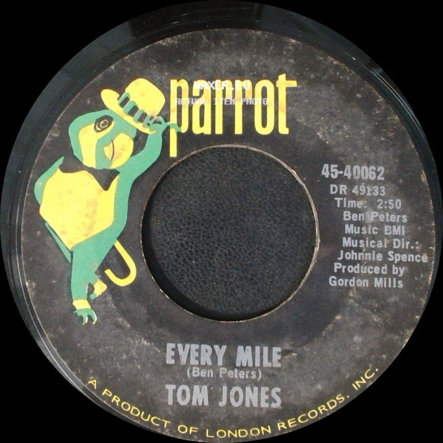 Tom Jones - Puppet Man / Every Mile side B