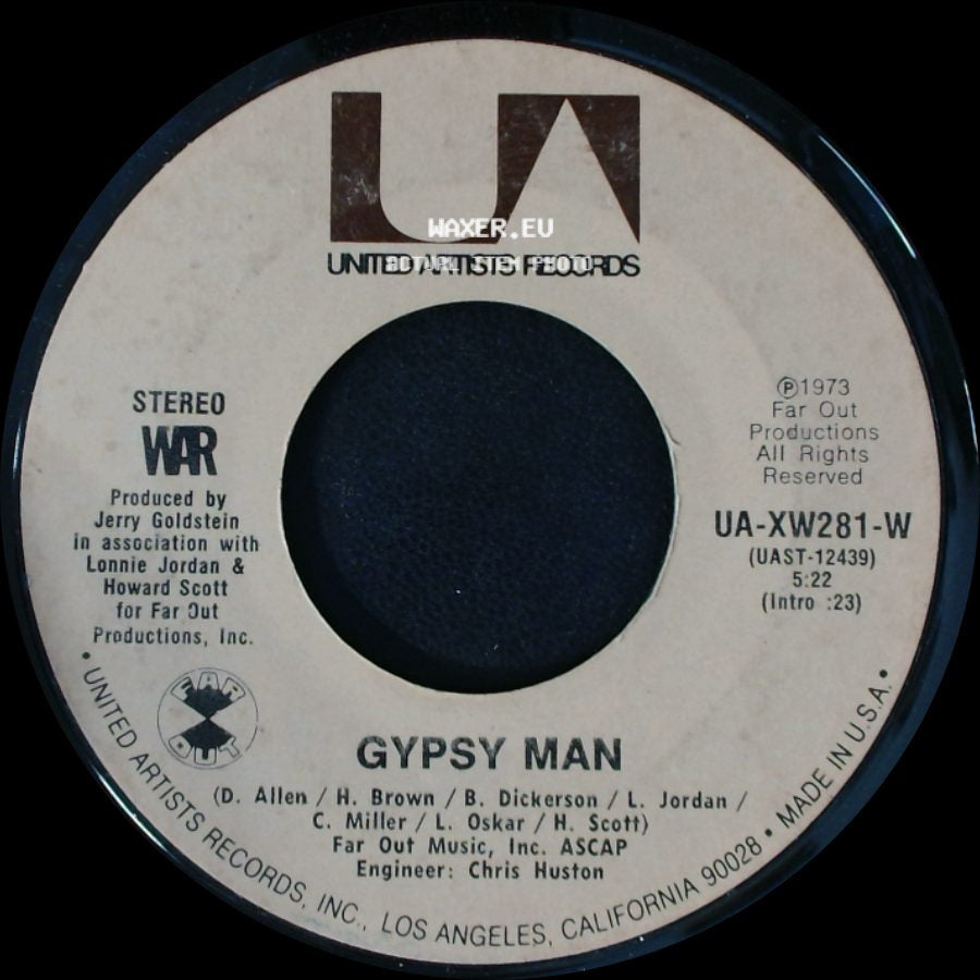 War - Gypsy Man / Deliver The Word side A