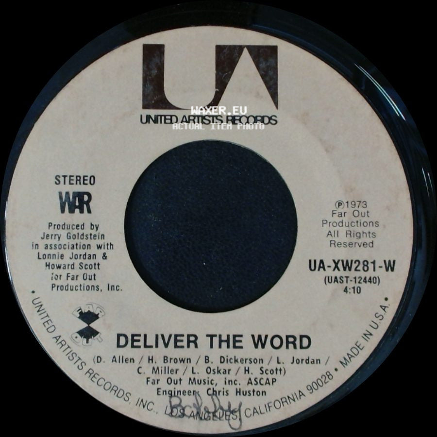 War - Gypsy Man / Deliver The Word side B