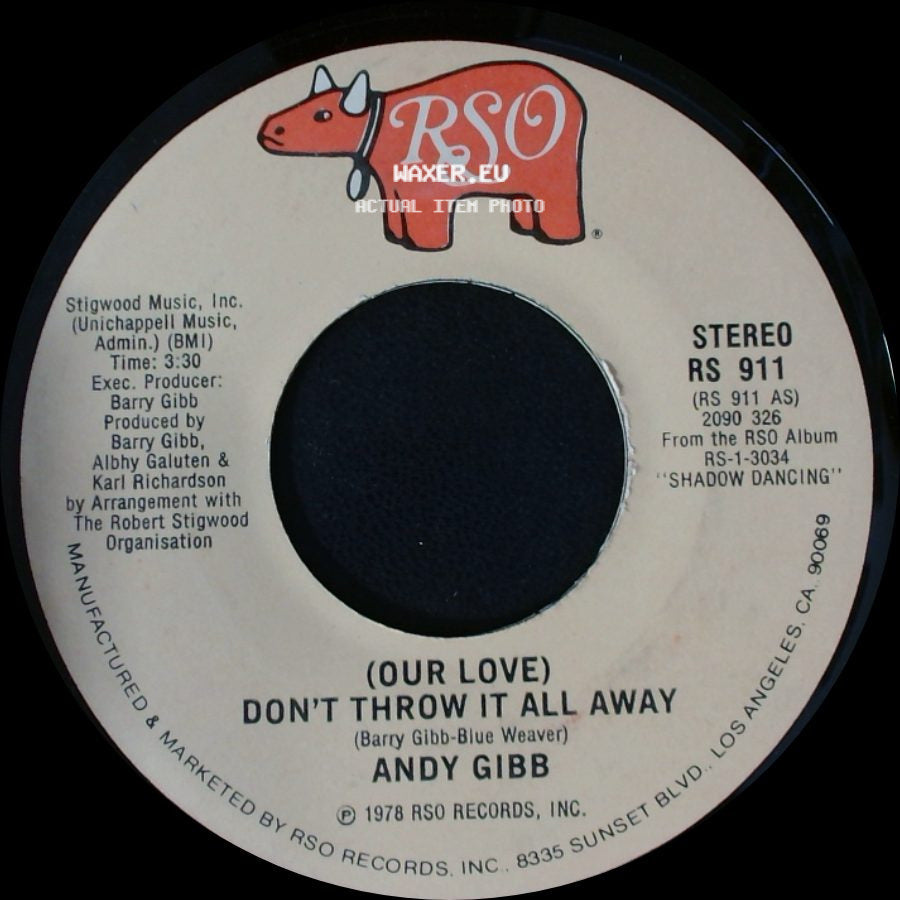 Andy Gibb - (Our Love) Don't Throw It All Away / One More Look At The Night side A