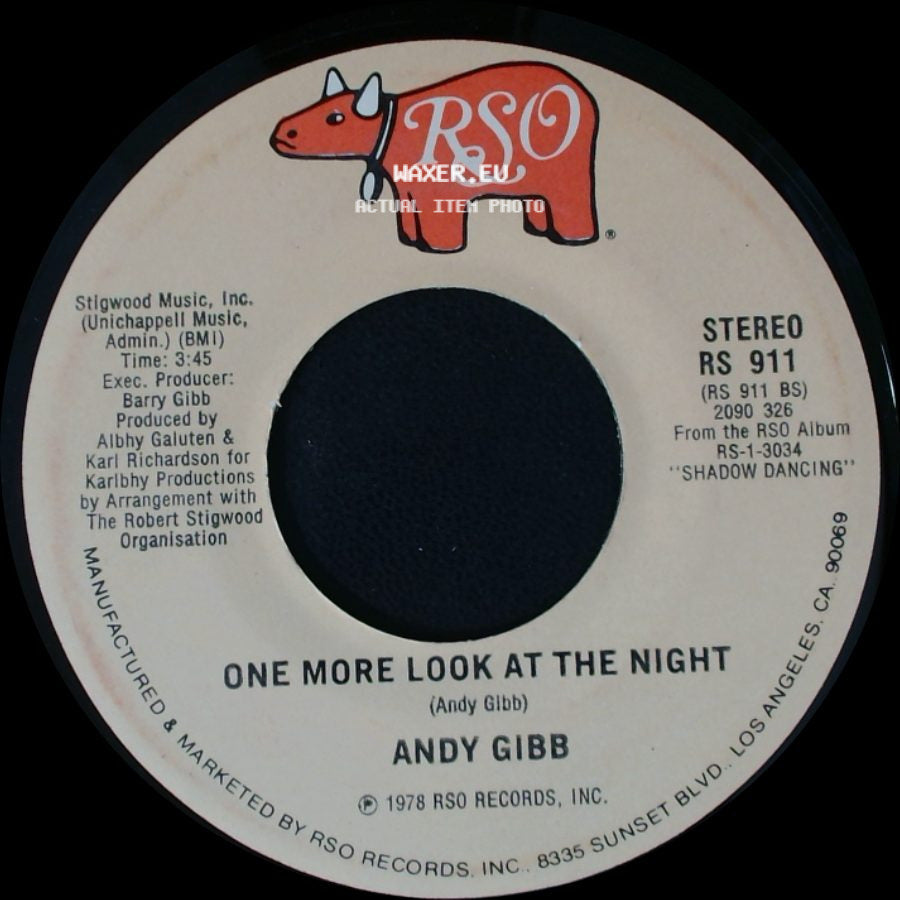 Andy Gibb - (Our Love) Don't Throw It All Away / One More Look At The Night side B