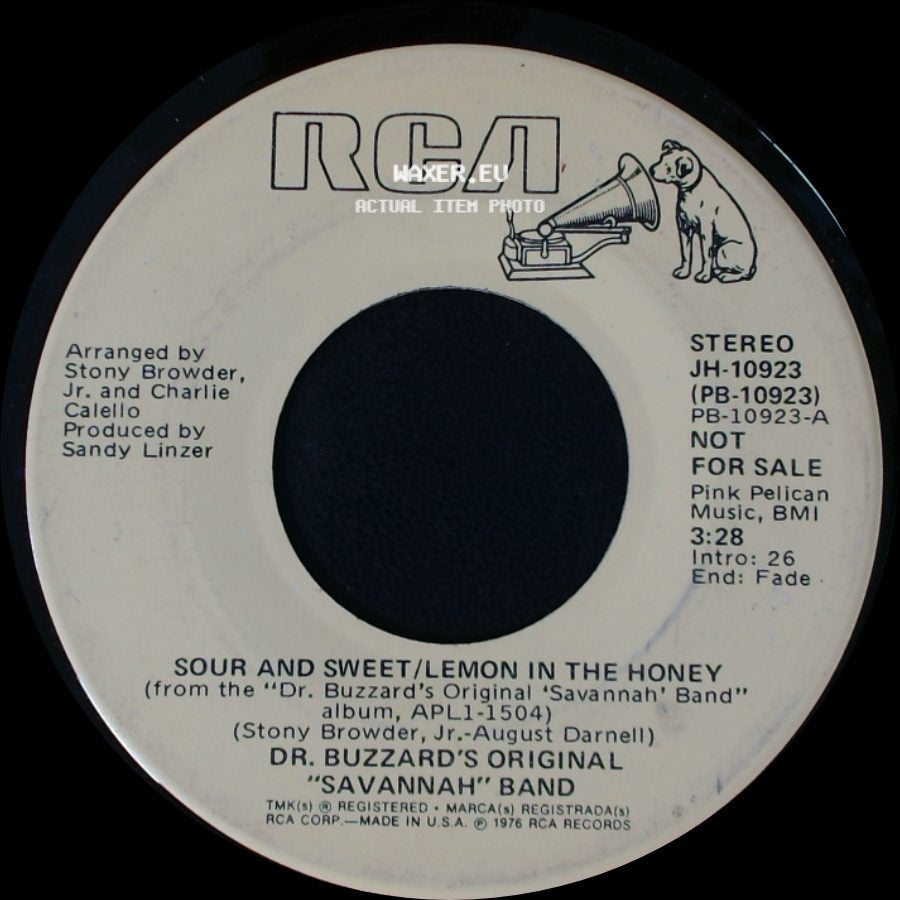 Dr. Buzzard's Original "Savannah" Band - Sour And Sweet/Lemon In The Honey / Sour And Sweet/Lemon In The Honey side B