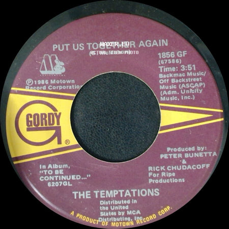 The Temptations - Lady Soul / Put Us Together Again side B