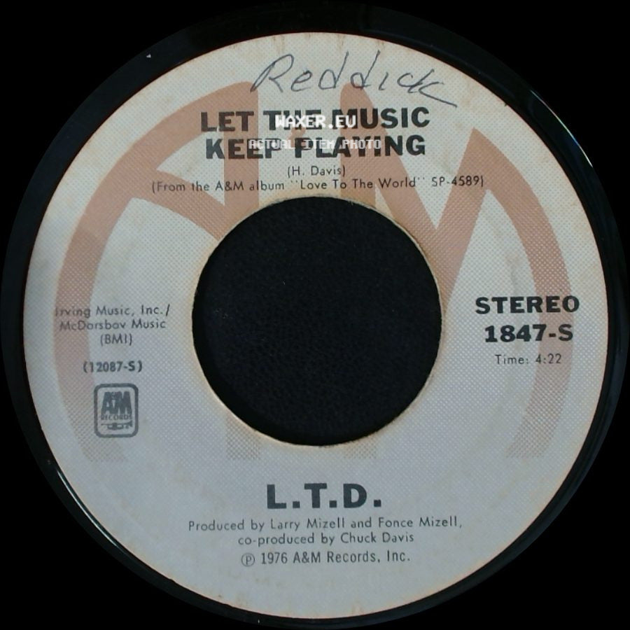 L.T.D. - Love Ballad / Let The Music Keep Playing side B