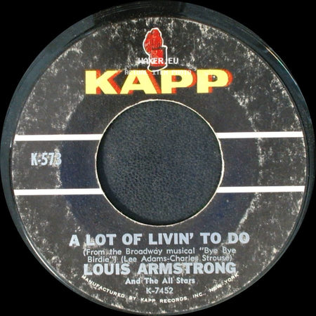 Louis Armstrong And The All Stars - Hello, Dolly! / A Lot Of Livin' To Do side B