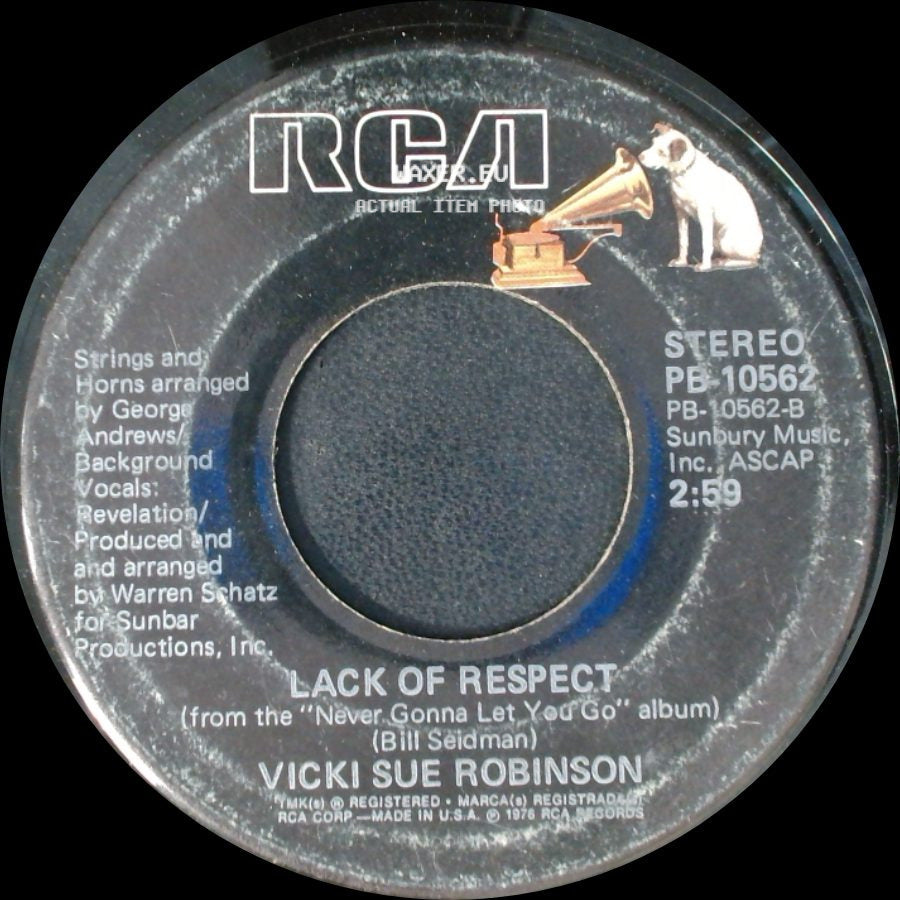 Vicki Sue Robinson - Lack Of Respect / Turn The Beat Around side A