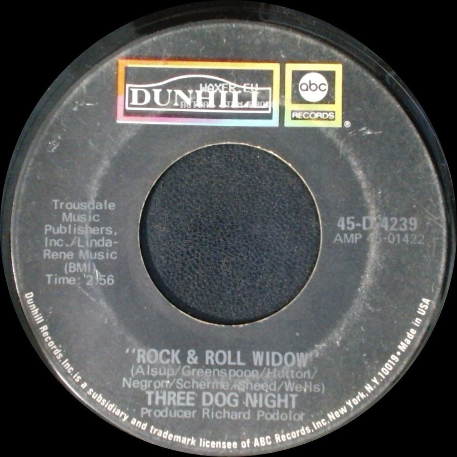 Three Dog Night - Mama Told Me (Not To Come) / Rock & Roll Widow side B