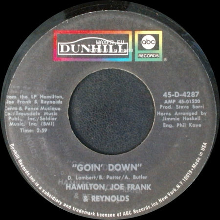 Hamilton, Joe Frank & Reynolds - Annabella / Goin' Down side B