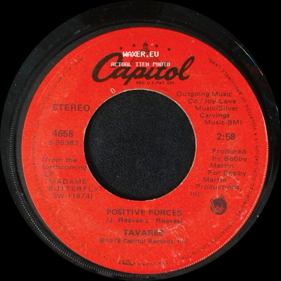Tavares - Never Had A Love Like This Before / Positive Forces side B