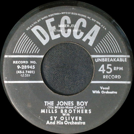 Mills Brothers With Sy Oliver And His Orchestra - The Jones Boy / She Was Five And He Was Ten side A