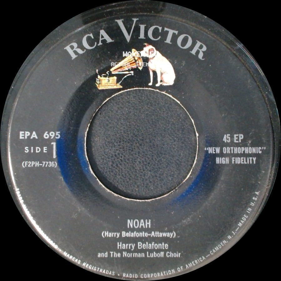 Harry Belafonte And The Norman Luboff Choir / Harry Belafonte - Noah / Unknown Title B side A