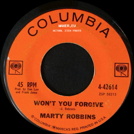 Marty Robbins - Won't You Forgive / Ruby Ann side A