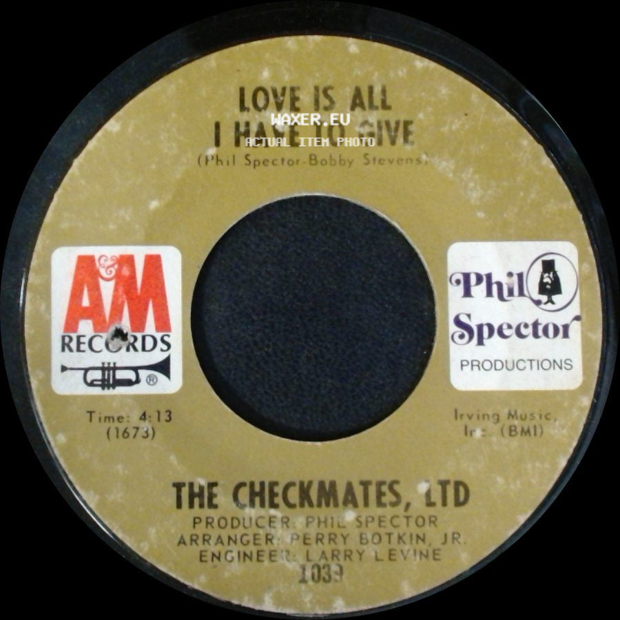The Checkmates, Ltd - Never Should Have Lied / Love Is All I Have To Give side B