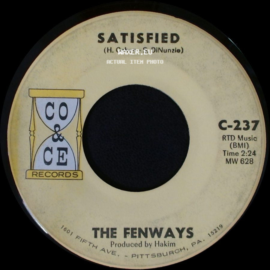 The Fenways - Love Me For Myself (The La La La Song) / Satisfied side B