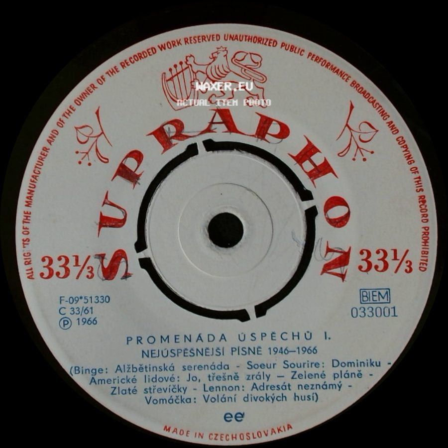 Unknown Artist - Promenáda Úspěchů I. / Promenada Úspěchů I. Nejúspěšnější Písně 1946-1966 side B