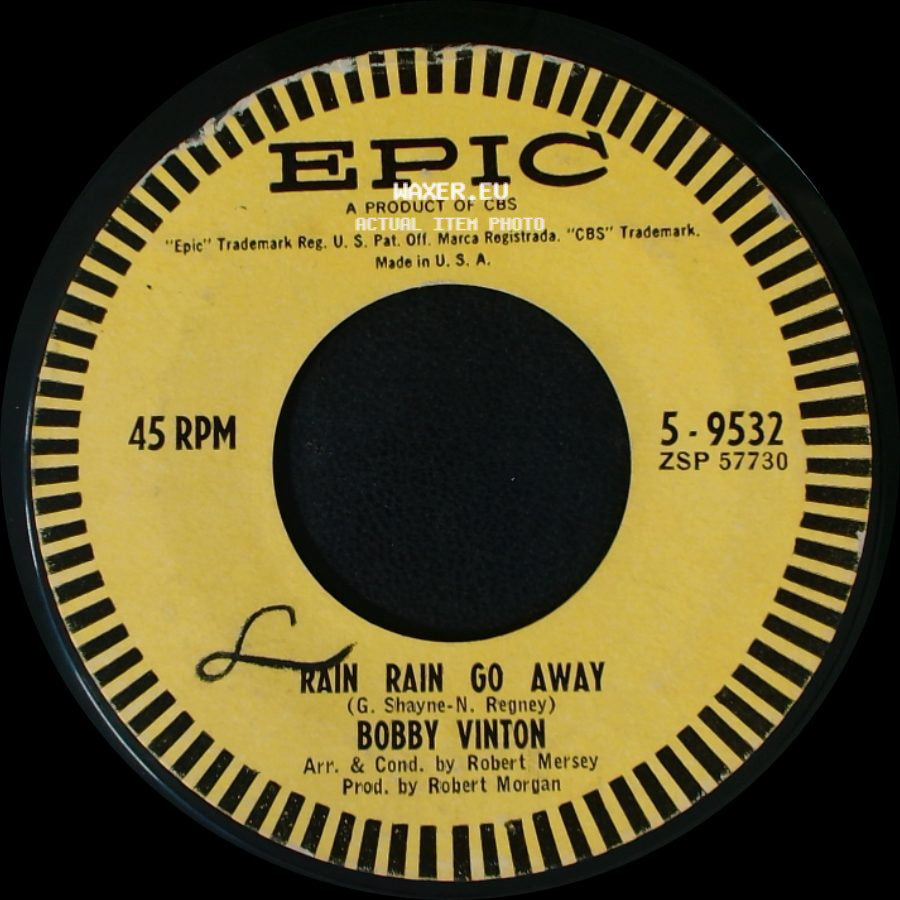 Bobby Vinton - Over And Over / Rain Rain Go Away side B