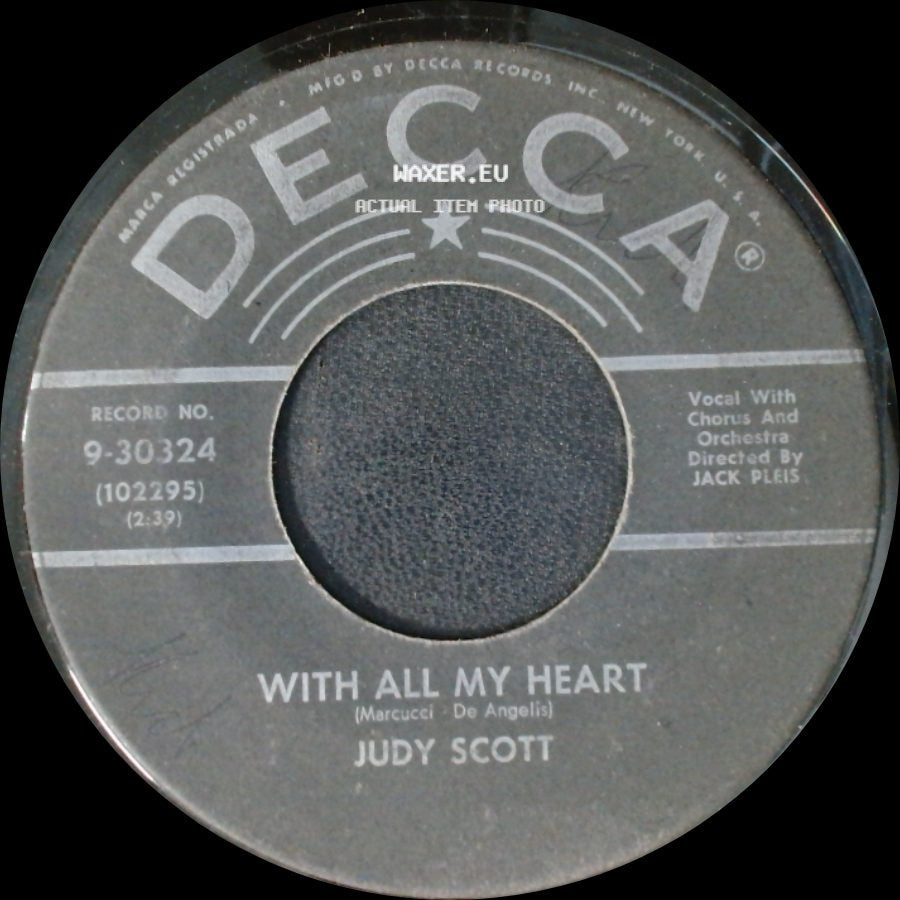 Judy Scott - The Game Of Love / With All My Heart side B