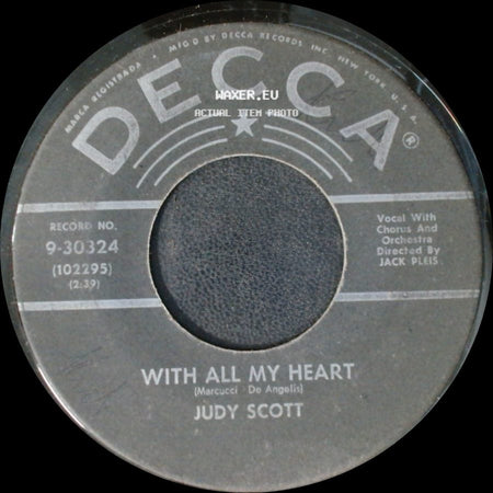 Judy Scott - The Game Of Love / With All My Heart side B