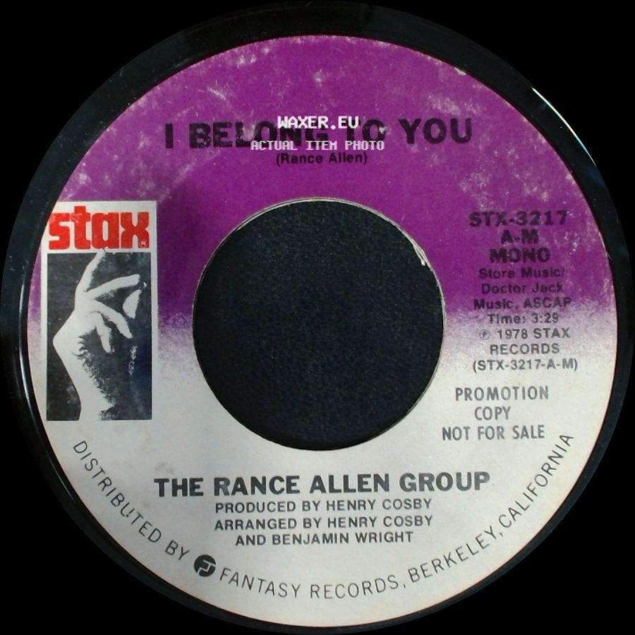 The Rance Allen Group - I Belong To You / I Belong To You side A