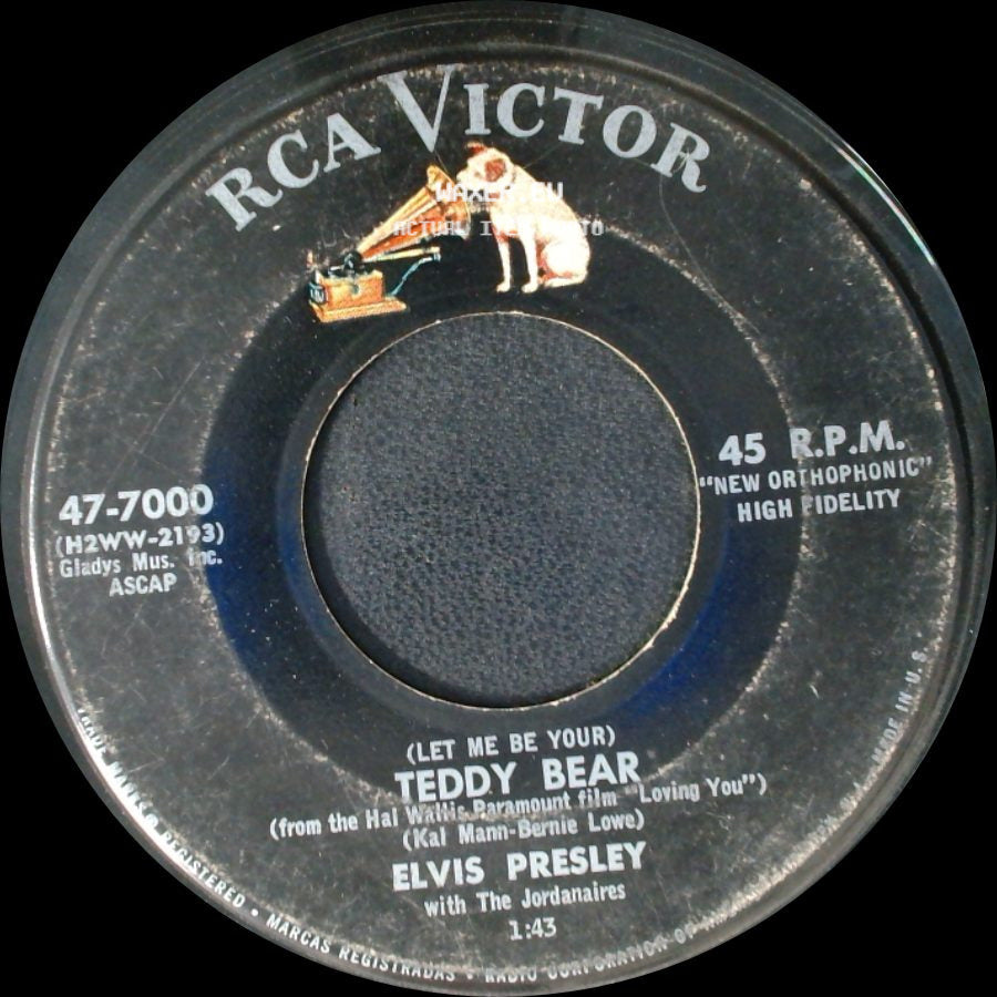 Elvis Presley With The Jordanaires - Loving You / (Let Me Be Your) Teddy Bear side B