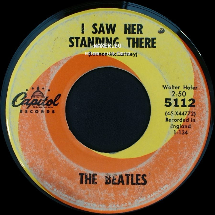 The Beatles - I Want To Hold Your Hand / I Saw Her Standing There side B