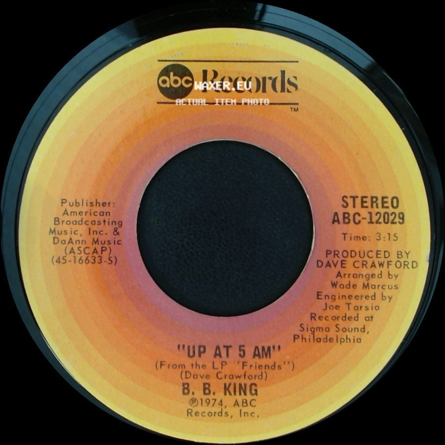 B. B. King - Philadelphia / Up At 5 Am side B