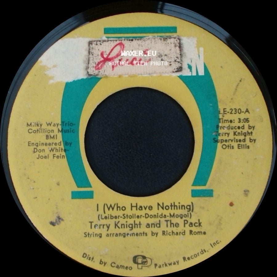 Terry Knight And The Pack - Numbers / I (Who Have Nothing) side B
