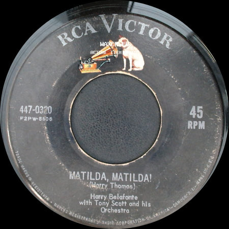 Harry Belafonte / Harry Belafonte With Tony Scott And His Orchestra - Suzanne (Every Night When The Sun Goes Down) / Matilda, Matilda! side B