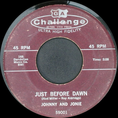 Johnny And Jonie - Just Before Dawn / Kee-Ro-Ryin' side A