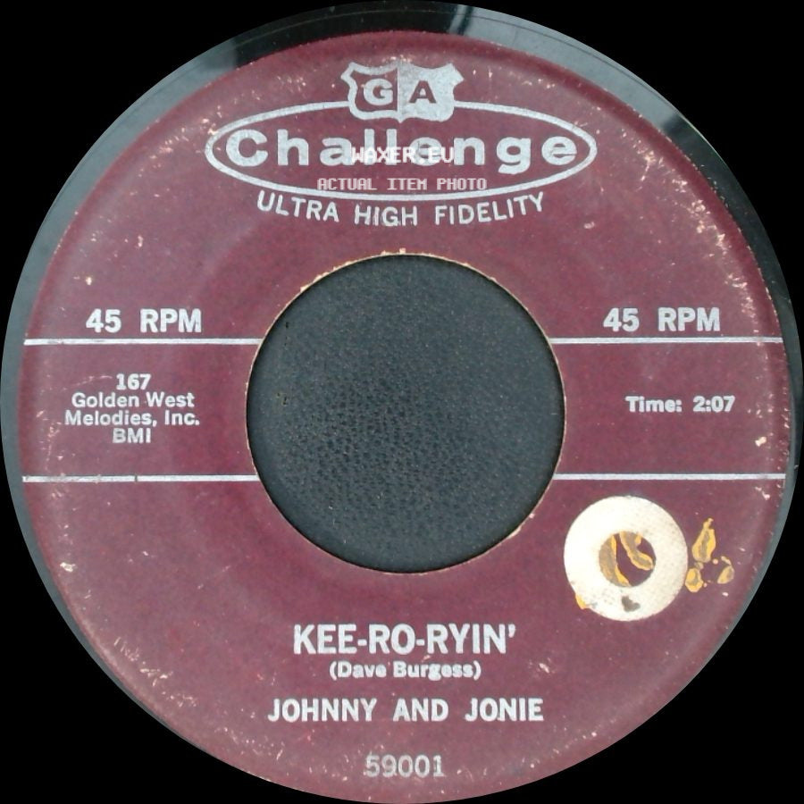 Johnny And Jonie - Just Before Dawn / Kee-Ro-Ryin' side B