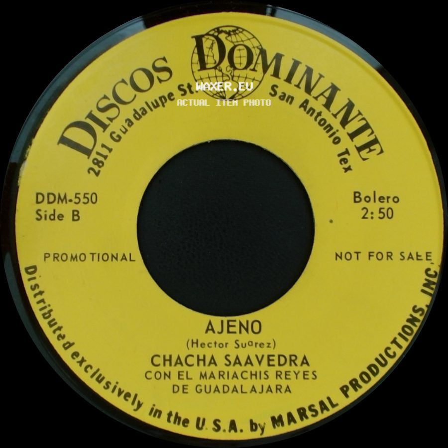 Chacha Saavedra Con El Mariachis Reyes De Guadalajara - Remordimiento / Ajeno side B