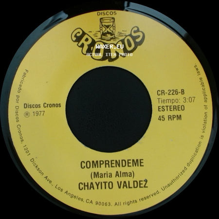 Chayito Valdez - Comprendeme / Si Fueras Libre side A
