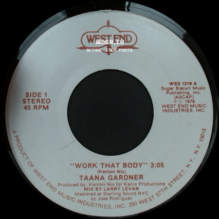 Taana Gardner - Work That Body / Work That Body side A