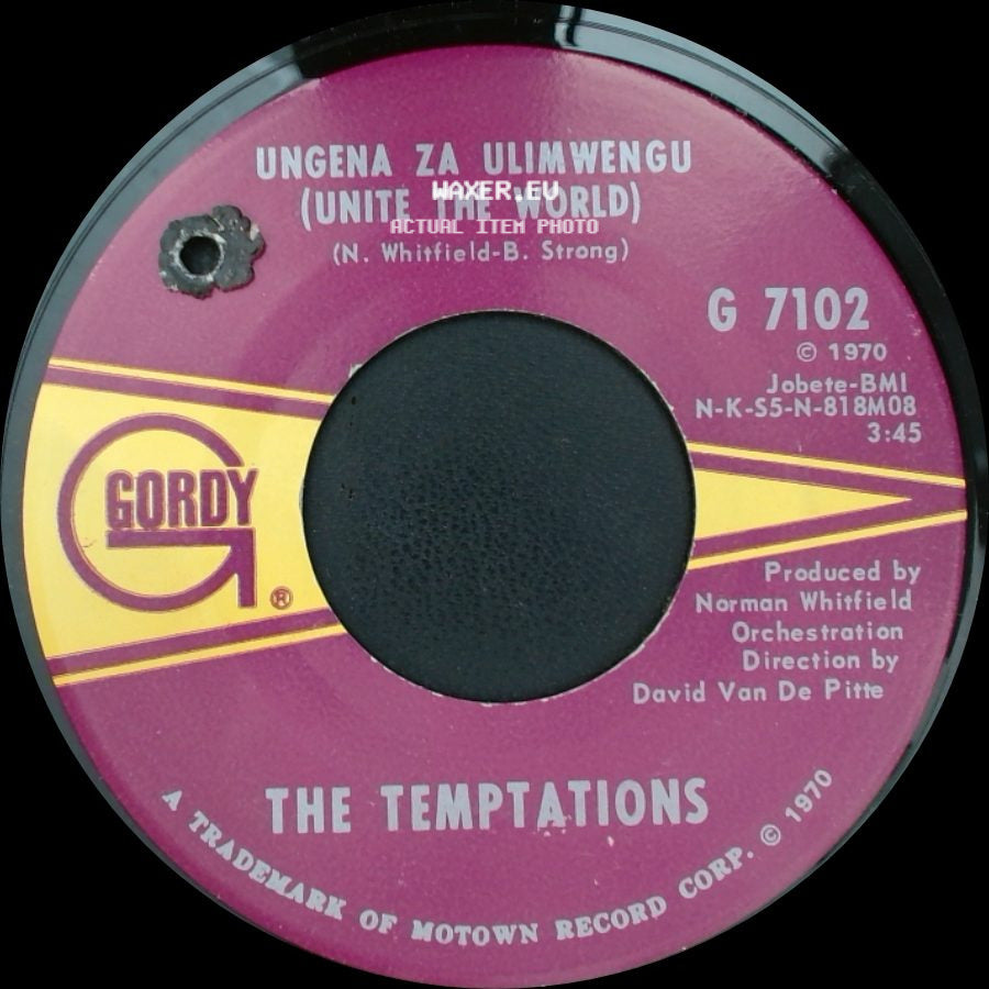 The Temptations - Ungena Za Ulimwengu (Unite The World) / Hum Along And Dance side A