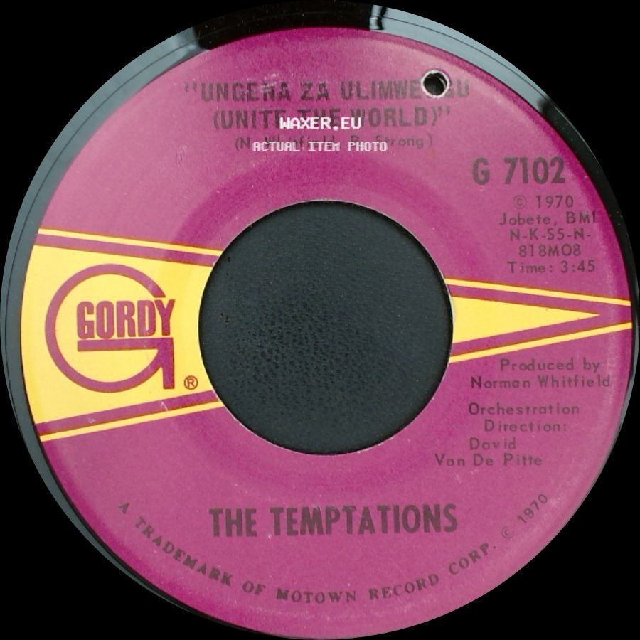 The Temptations - Hum Along And Dance / Ungera Za Ukimwe Du (Unite The World) side B