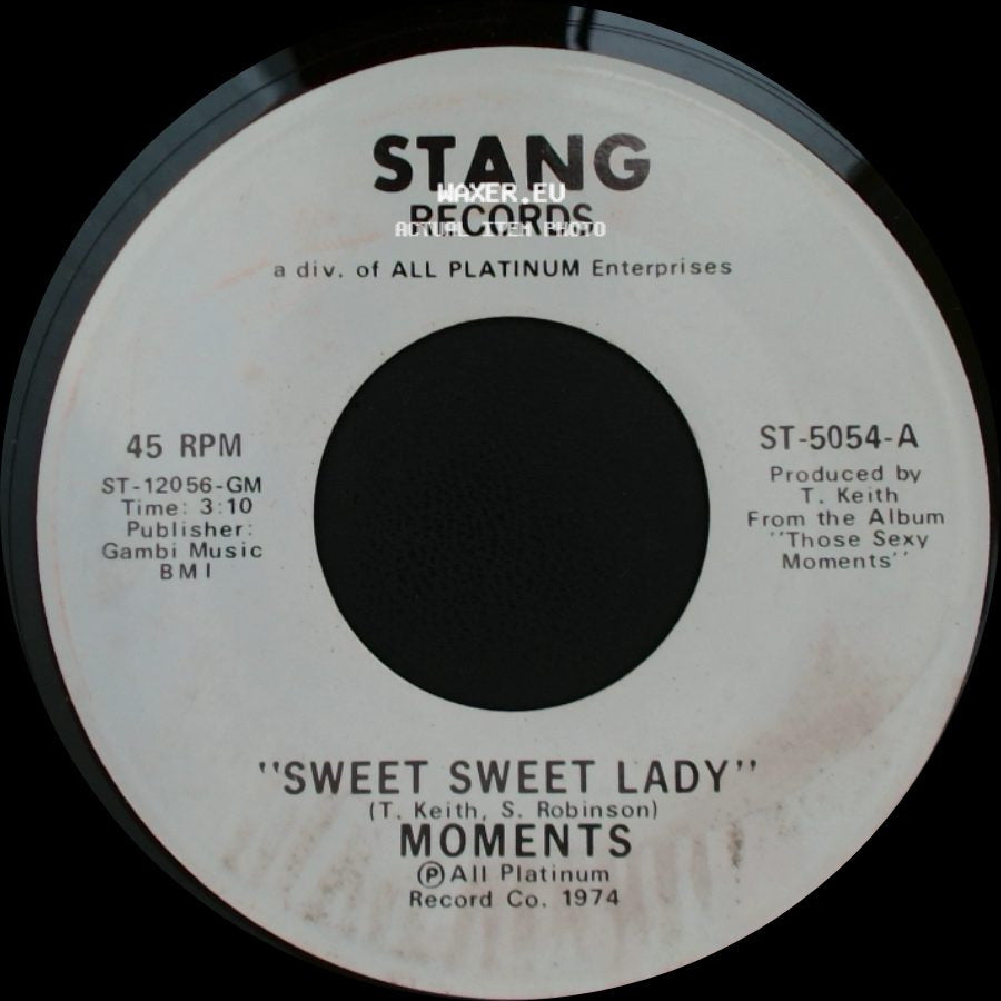 Moments - Sweet Sweet Lady / Sweet Sweet Lady side B