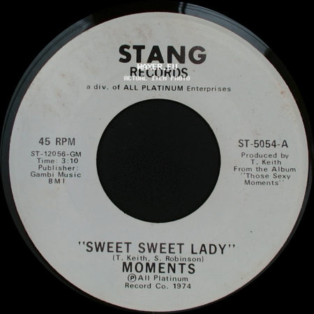 Moments - Sweet Sweet Lady / Sweet Sweet Lady side A