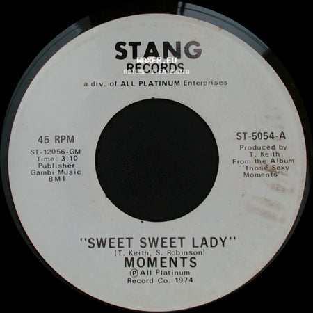 Moments - Sweet Sweet Lady / Sweet Sweet Lady side B