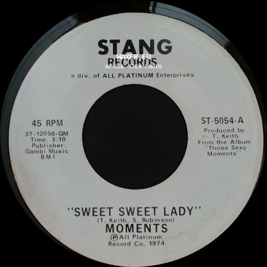 Moments - Sweet Sweet Lady / Sweet Sweet Lady side B