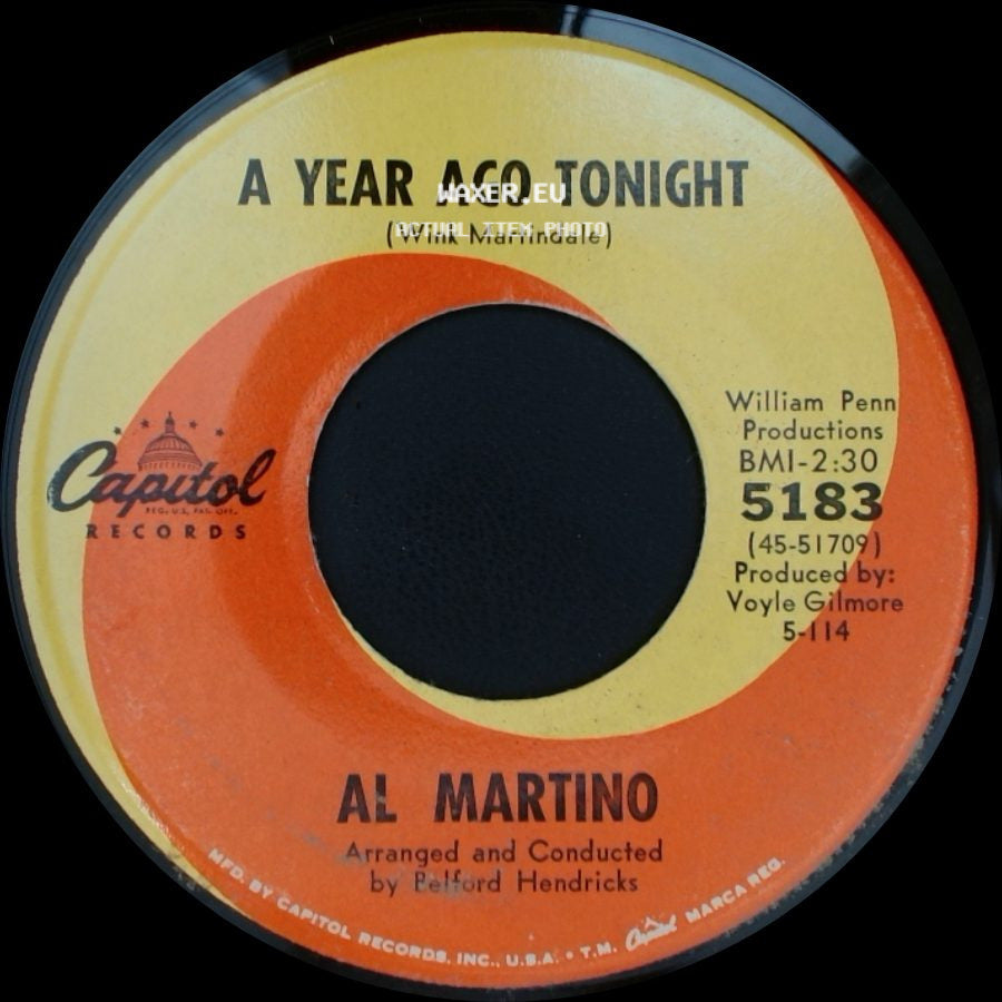 Al Martino - A Year Ago Tonight / Tears And Roses side A