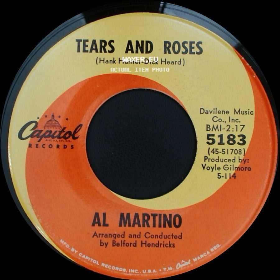 Al Martino - A Year Ago Tonight / Tears And Roses side B