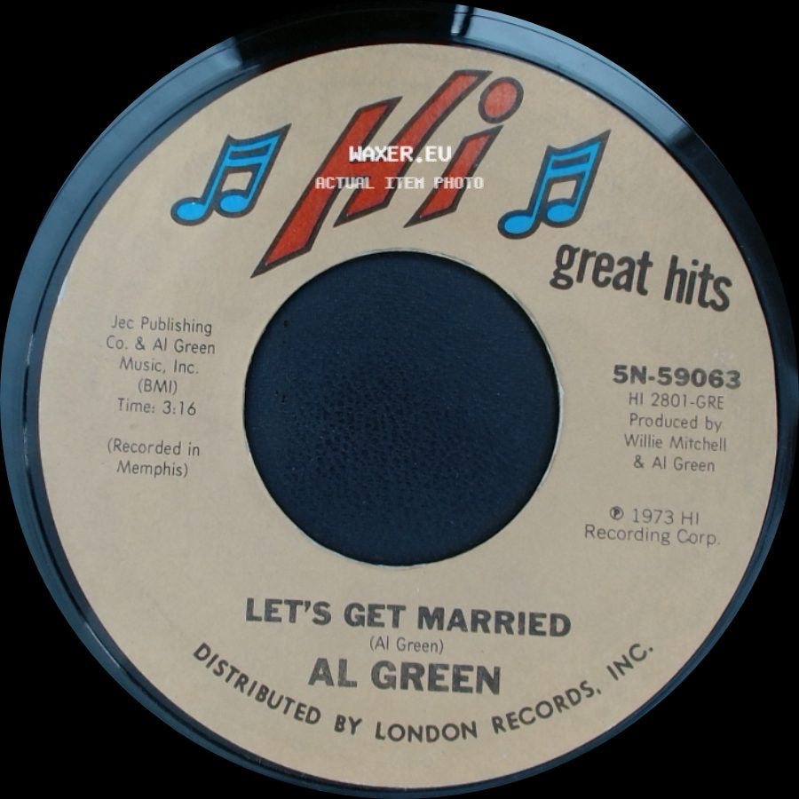 Al Green - Livin' For You / Let's Get Married side B