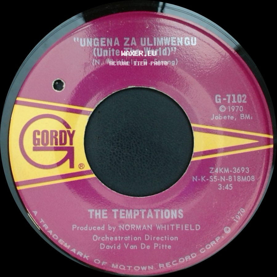 The Temptations - Hum Along And Dance / Ungena Za Ulimwengu (Unite The World) side B