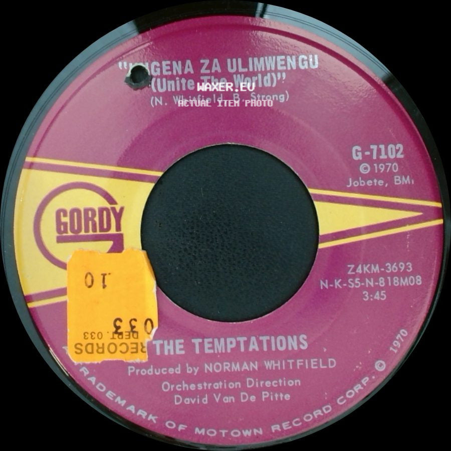 The Temptations - Hum Along And Dance / Unigena Za Ulimwengu (Unite The World) side B