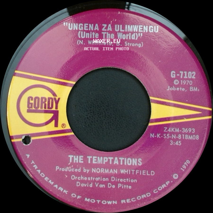The Temptations - Ungena Za Ulimwengu (Unite The World) / Hum Along And Dance side A